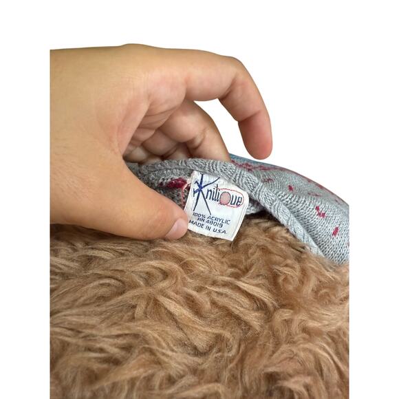 Vintage 1980s Well-Made Toy “Happiness Aid” Teddy Bear 30” Jumbo Plush Sweater - Picture 6 of 6